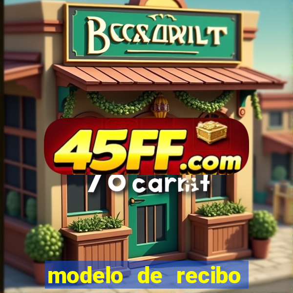 modelo de recibo de pagamento word